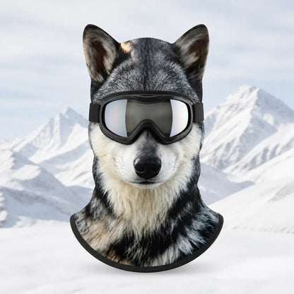 🐺 WildFace Animal Balaclava | Funny Fleece Ski Mask for Winter Adventures ❄️⛷️