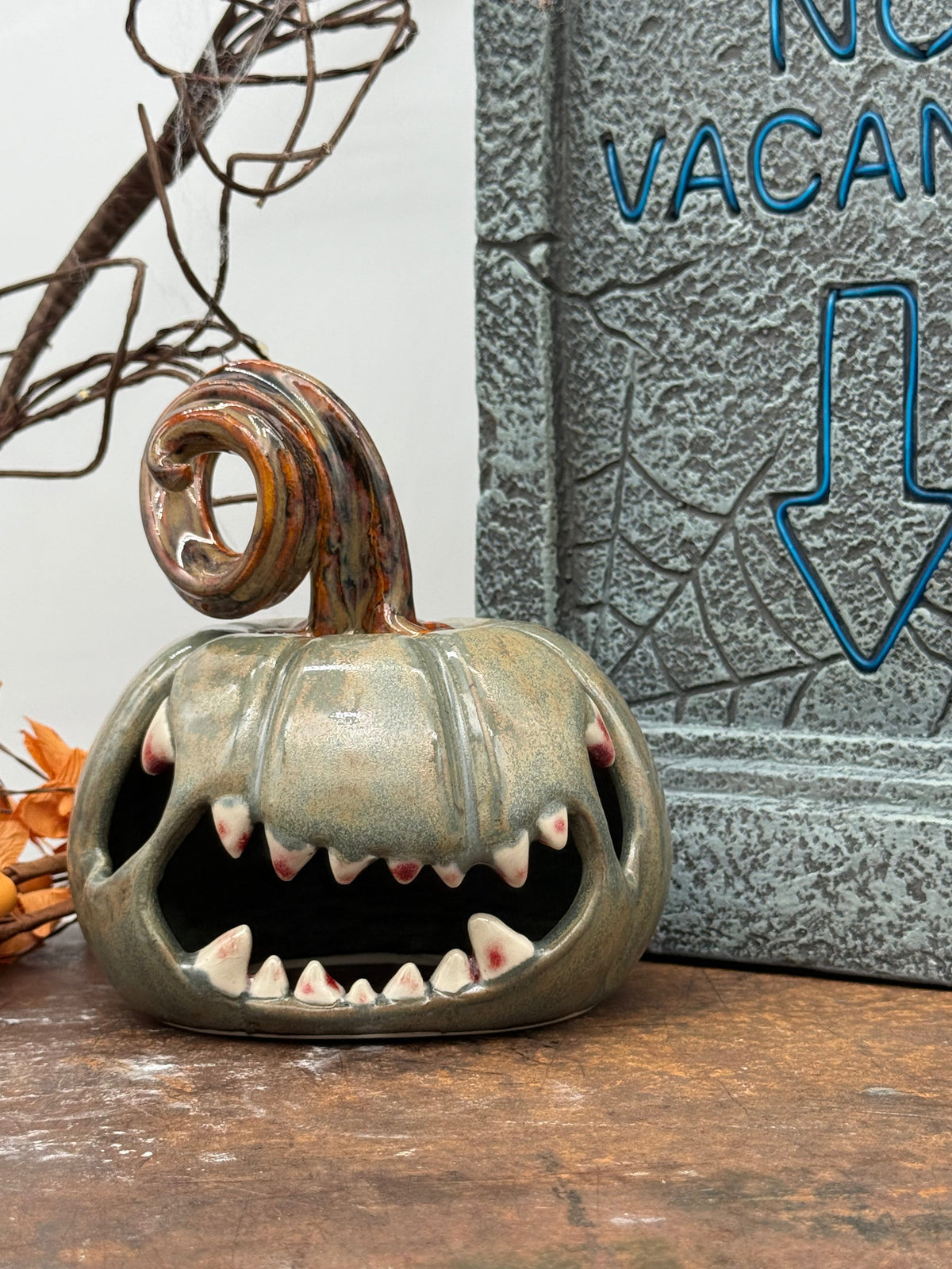 🎃 Born to Haunt Halloween | Handmade Monster Pumpkin Ceramic Decor 👹
