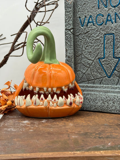 🎃 Born to Haunt Halloween | Handmade Monster Pumpkin Ceramic Decor 👹