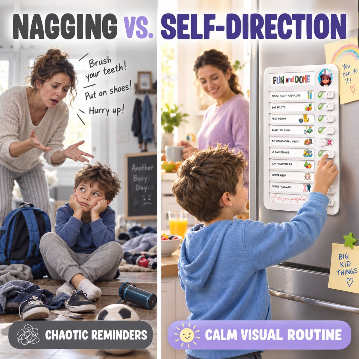 ☀️ Kids’ Morning Routine Chore Chart | Make Every Morning Easier 🧸✨
