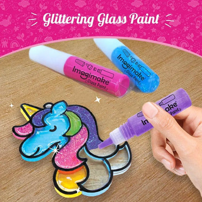 👸🦄 Princess & Unicorn Stained Glass DIY Kit – Create Magical Window Suncatcher Art