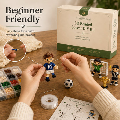 🔥LAST DAY 50% OFF⚽ Soccer Fan Beaded Craft Kit |Build Your Dream Team