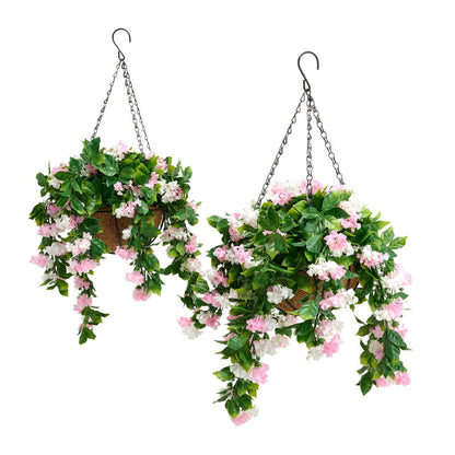 ✈️Free Shipping🌺Faux Crepe Myrtle Hanging Baskets – Ultra-Realistic🌸✨