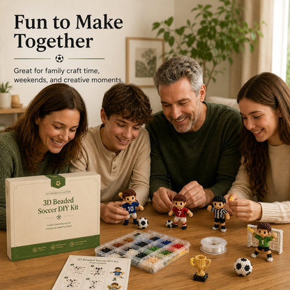 🔥LAST DAY 50% OFF⚽ Soccer Fan Beaded Craft Kit |Build Your Dream Team