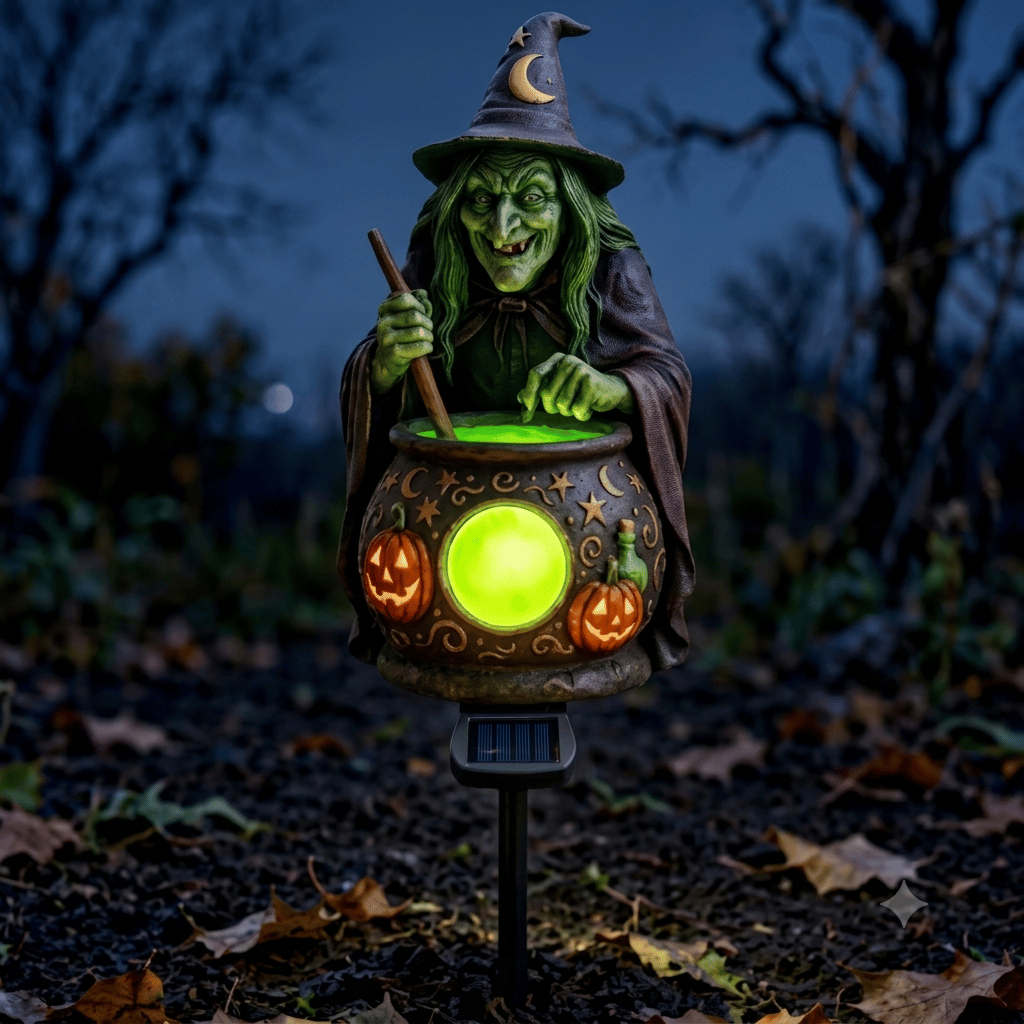 🧙🧪Solar Witch's Cauldron LED Garden Stake Light