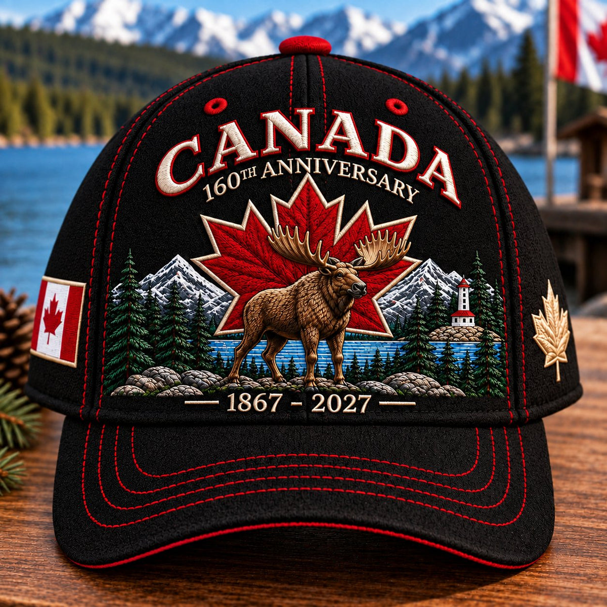 🍁 Canada 160th Anniversary Cap 1867–2027 – Proudly Embroidered in 100% Cotton 🇨🇦🧢