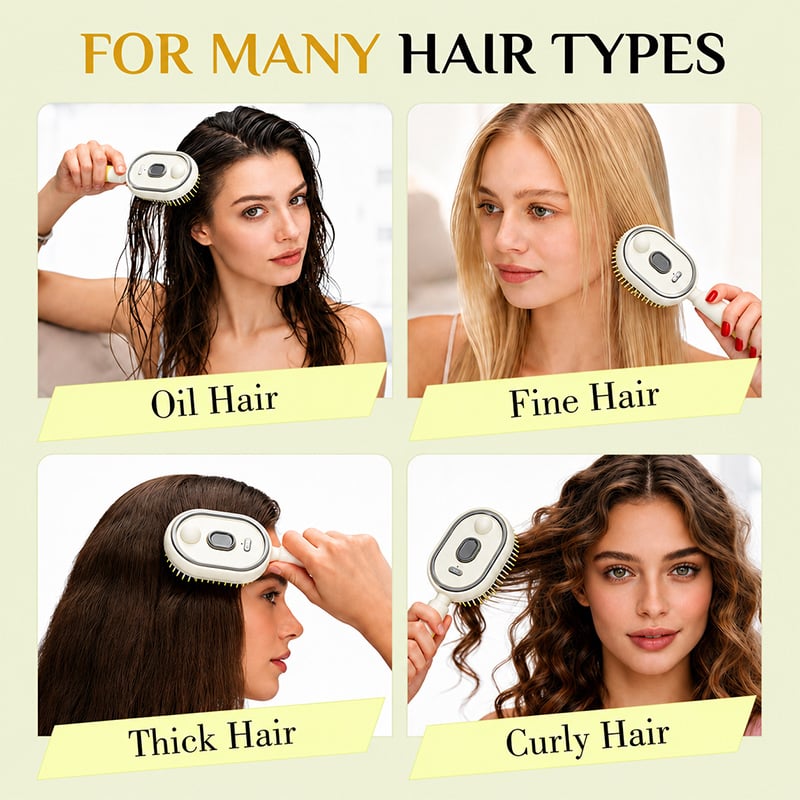 🔥LAST DAY 50% OFF 💆2026 Electric Steam Hair Care & Massage Brush