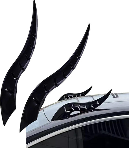 Car Roof Dragon Horn Modification, Universal Auto Roof Decoration, High-Strength All-Weather Waterproof 3D Bull Horns Stickers, for SUV, Sedan, Hatchback - Find Your Car In Parking Lot
