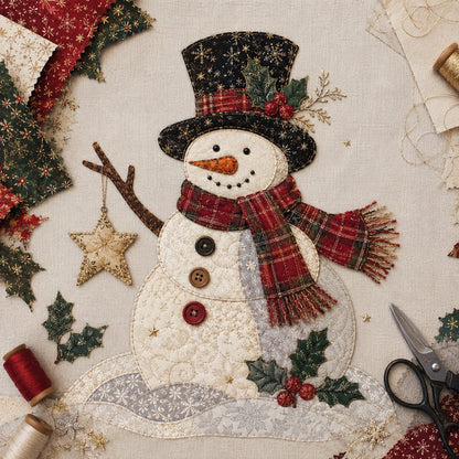 🔥🎅🎄 Christmas Patchwork Fabric DIY Decor Kit – Beautiful Handmade Décor, No Experience Needed