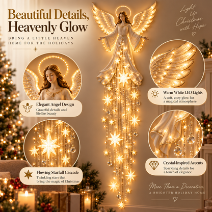 ✨ LAST DAY 49% OFF | Angel Blessing Starfall Christmas Wall Light 😇⭐🎄