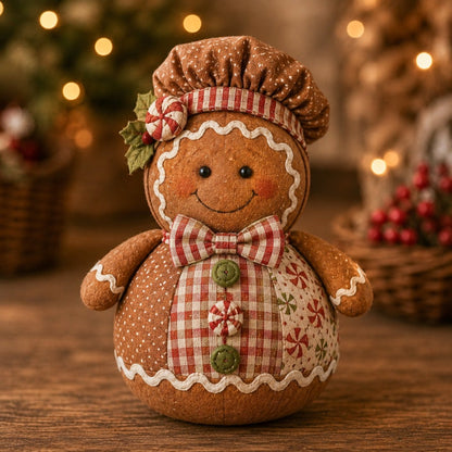 DIY Patchwork Christmas Character Doll Kit – Handmade Holiday Fabric Craft Decoration