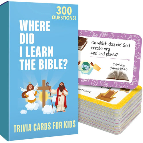 📖 Bible Trivia Challenge for Kids – 300 Questions, 150 Cards, Perfect for Family Game Night & Sunday School