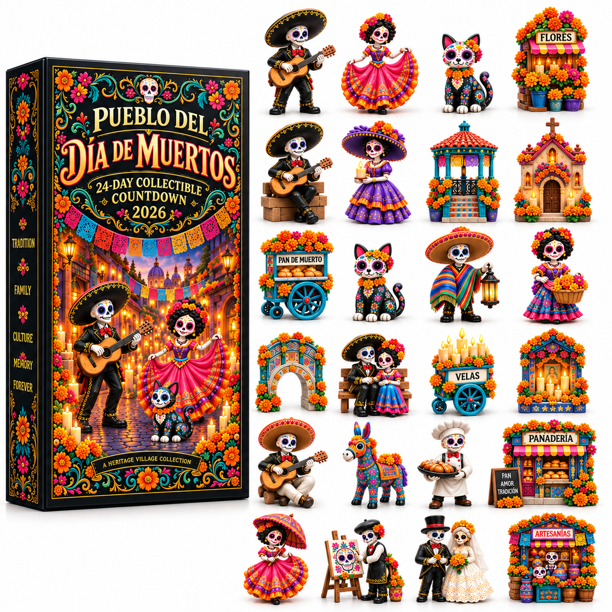 💀 Pueblo del Día de Muertos 2026 – 24 Days of Color, Memory & Tradition 🌼🕯️