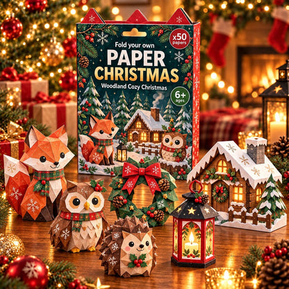 🧘 Relaxing & Beginner Friendly | 3D DIY Paper Christmas Craft 🎄 Step by Step Guide Included