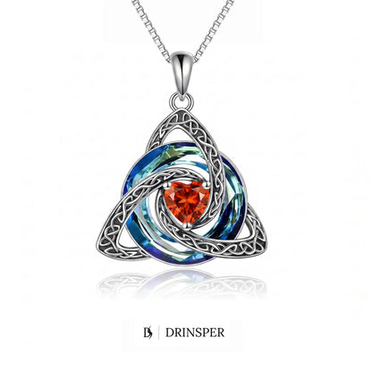 💎 Celtic Trinity Knot Birthstone Necklace – A Timeless Symbol of Love & Connection
