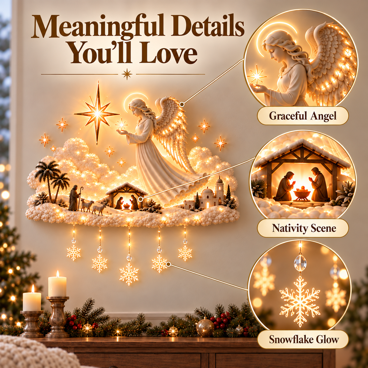 ✨ Wrapped in Angel Wings™ | Glowing Christmas Blessing