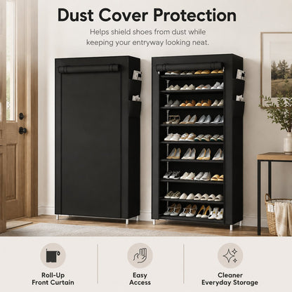 👟 Home Organization Sale 50% OFF —👟✨ SpaceSmart Shoe Cabinet – Dust Covered Vertical Storage Organizer