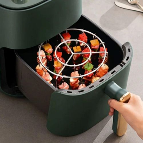 🔥🍢Air Fryer Skewer Rack With 24 Sticks Vertical No-Flip Kabob Rack