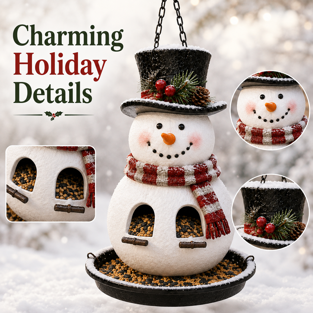 🔥🎄 Christmas Bird Café – 5 Whimsical Feeders for a Festive Winter Garden