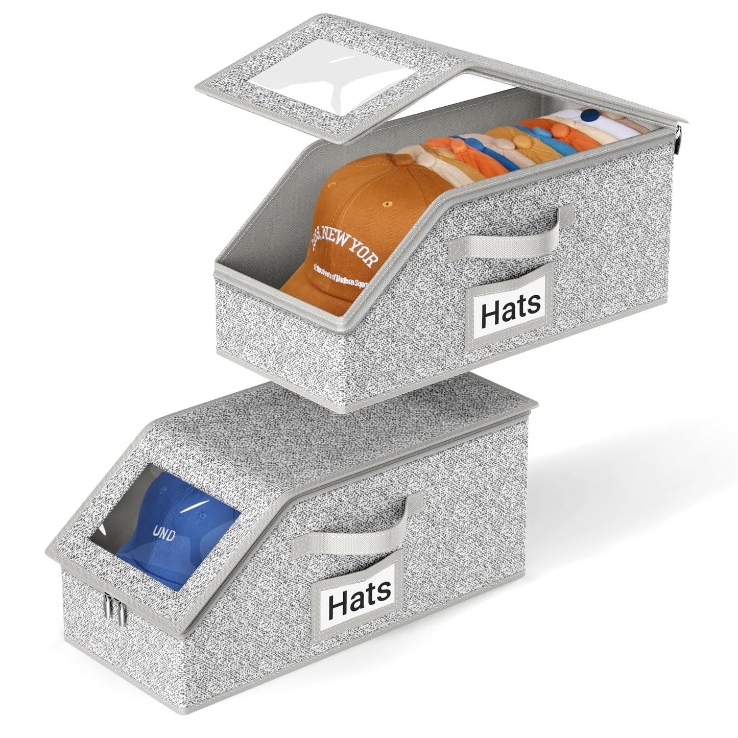 🧢 Stackable Hat Storage Box for 12 Baseball Caps