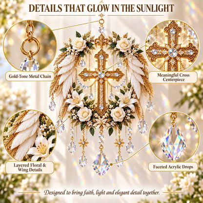 ✝️ Faith & Light Crystal Suncatcher – 5 Christian Window Designs ✨