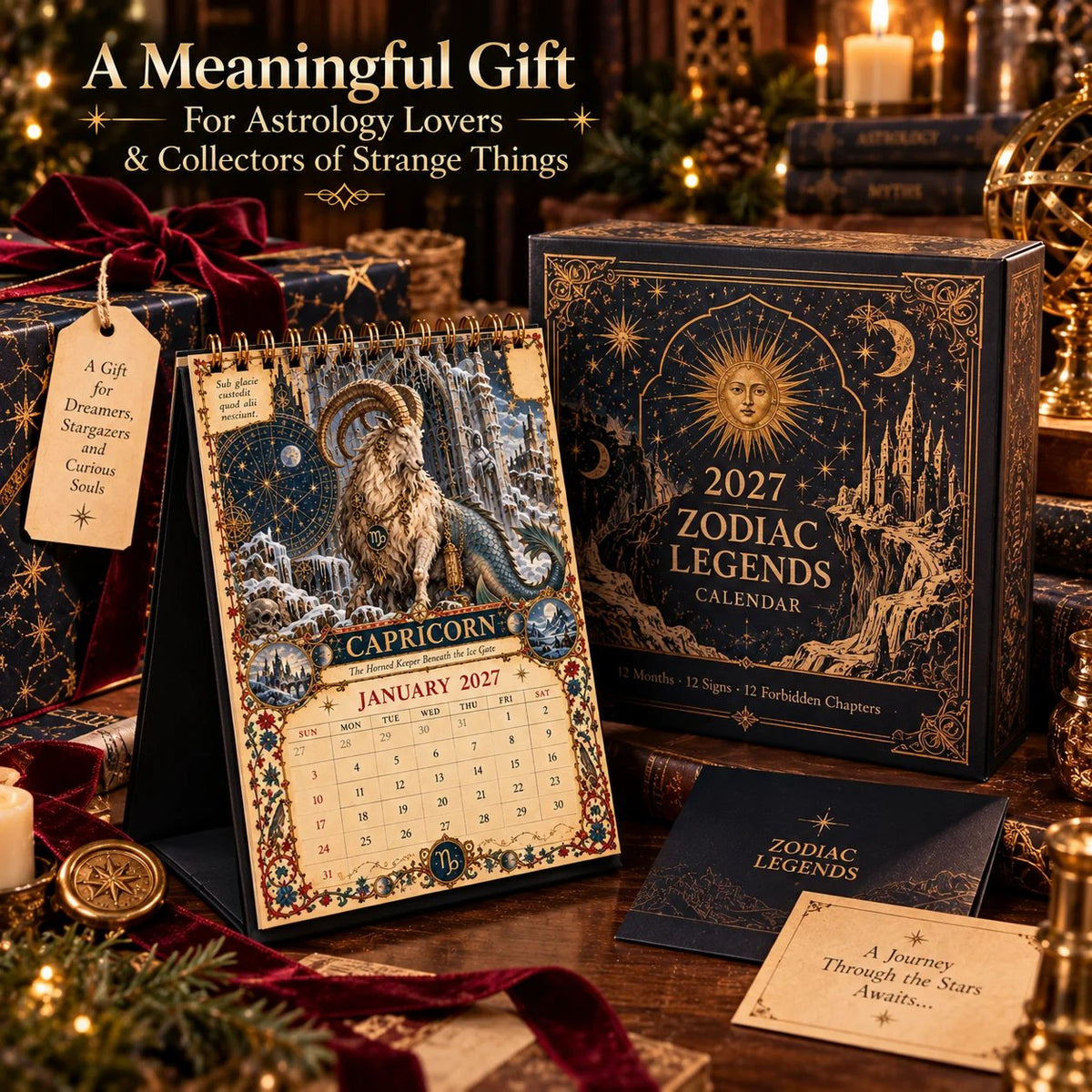 📅✨2027 Zodiac Grimoire Calendar™ | 12 Signs, 12 Forbidden Chapters