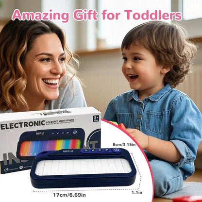 🎹 Rainbow Light-Up Kids Piano Interactive Learning Toy with Built-In Nursery Rhymes