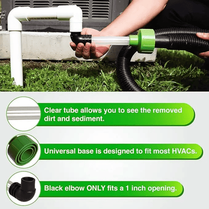 ❄️ HVAC AC Drain Line Cleaner Adapter for PVC Unclogging