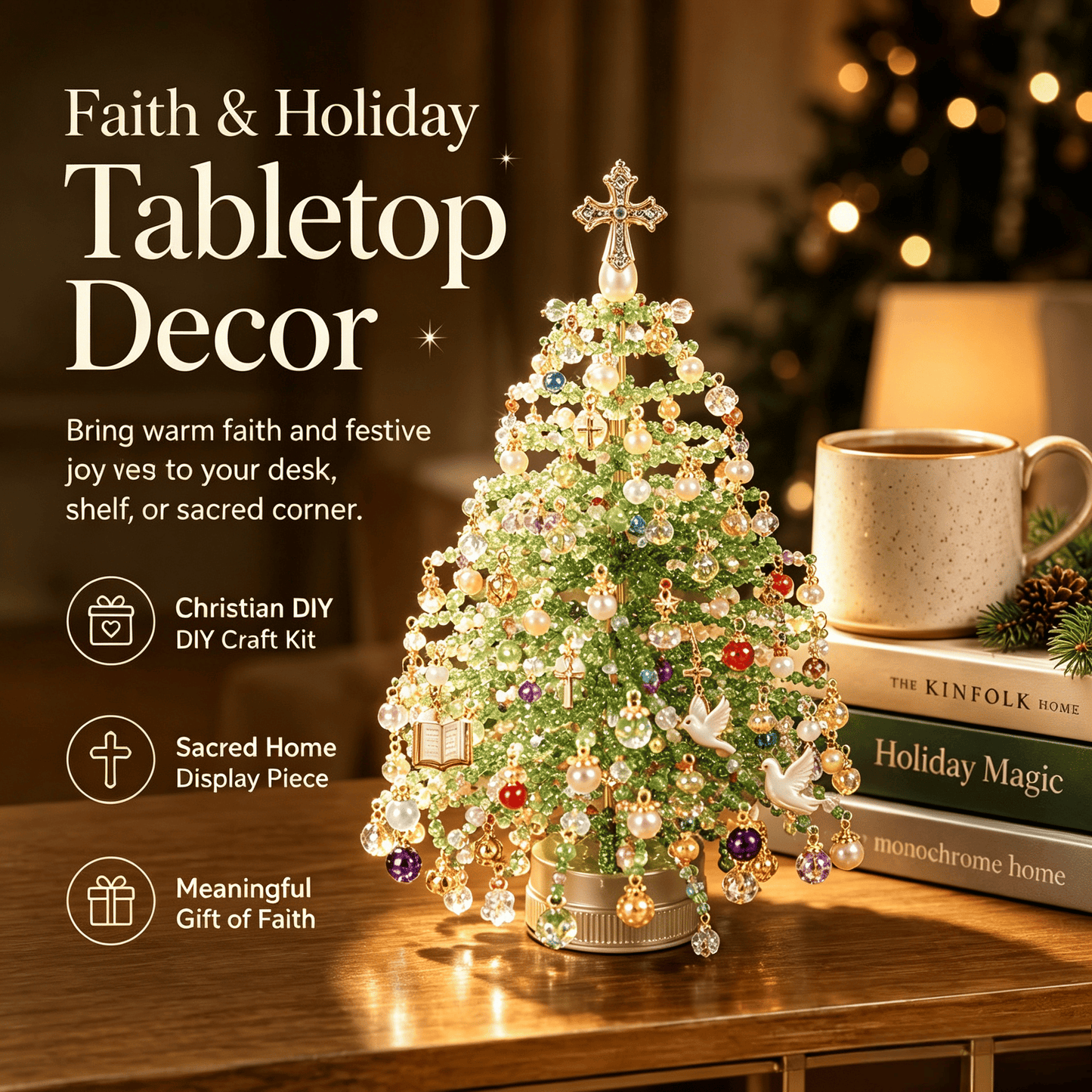 🎄✨ Handcrafted Crystal Christmas Tree DIY Kit – Create Holiday Magic