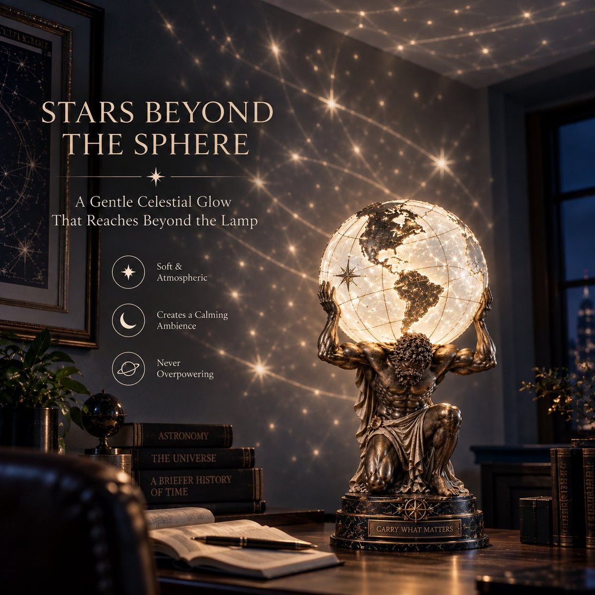 🌍 Atlas Glow World Sphere Lamp 🌌✨