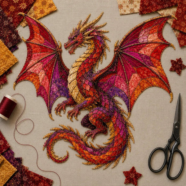 ⏳ Last Day 49% OFF 🌙 Beginner-Friendly DIY Fantasy Creature Patchwork Art Kit