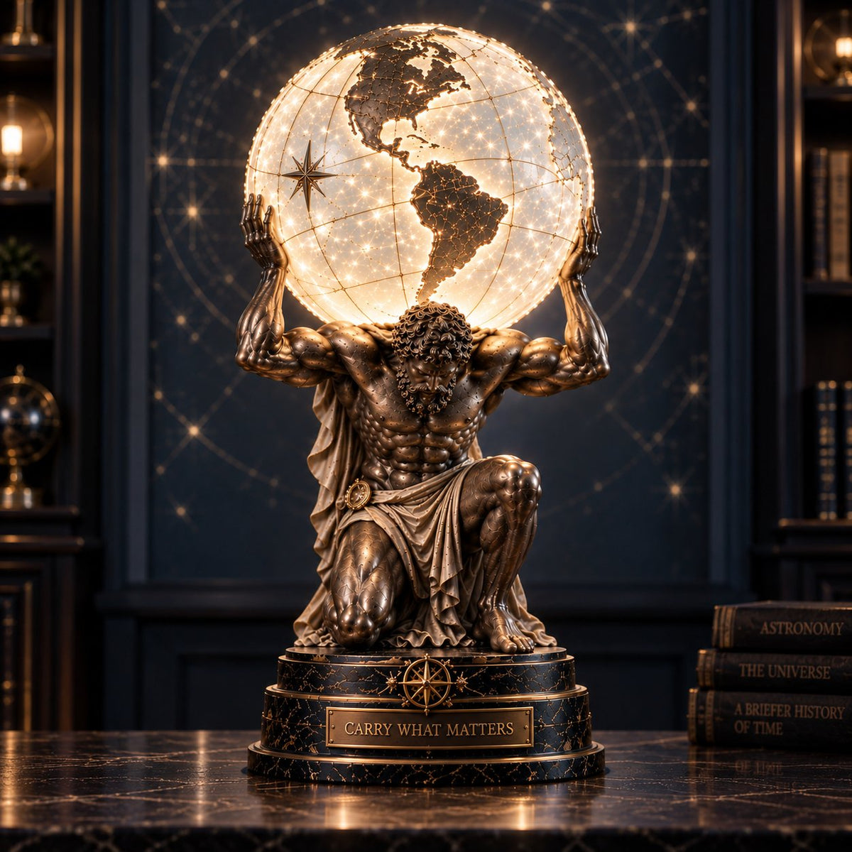 🌍 Atlas Glow World Sphere Lamp 🌌✨
