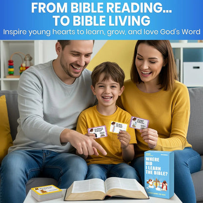📖 Bible Trivia Challenge for Kids – 300 Questions, 150 Cards, Perfect for Family Game Night & Sunday School
