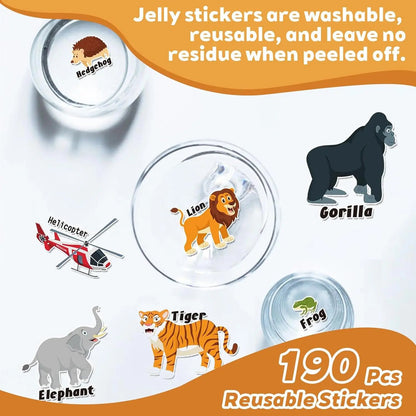 🧠📚 Reusable Silicone Sticker Activity Book for Toddlers 2–5🦖🎨