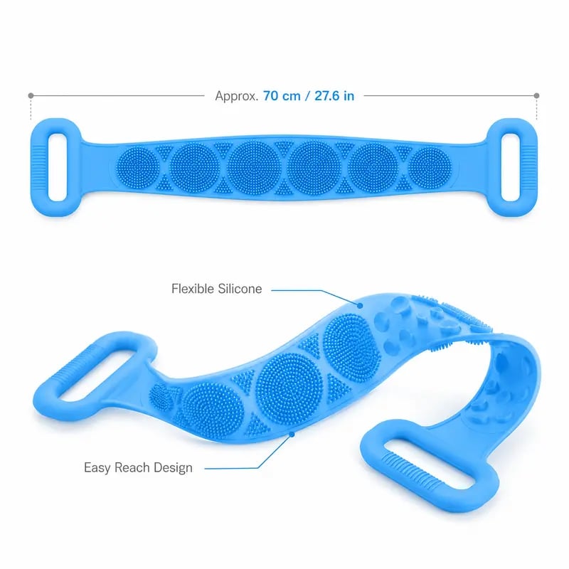 🔥BUY 1 GET 1 FREE 🚿 2-in-1 Silicone Back Scrubber