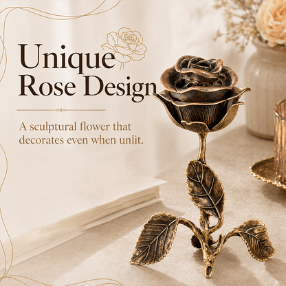 🌹 Vintage Floral Rose Incense Holder – Elegant Aromatherapy Décor for Meditation & Relaxation ✨