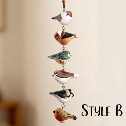 🐦 Hand Painted Wooden Bird Hanging Ornament🌿Rustic Farmhouse Garden Decor