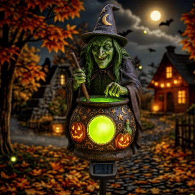 🧙🧪Solar Witch's Cauldron LED Garden Stake Light