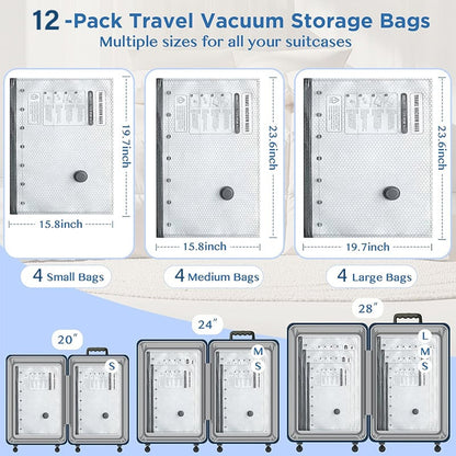 🎁Last day 49% OFF 🧳 Travel Space Saver Vacuum Bag Set with Cordless Pump