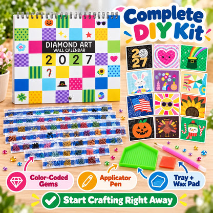 💎✨ 2027 Diamond Art Calendar Kit – 12 Months of Sparkling Creativity