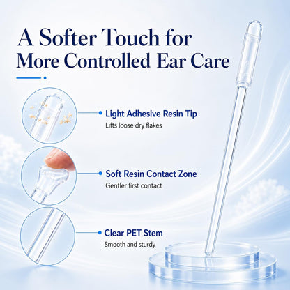 ✨ Stop Pushing Earwax Deeper – Soft Sticky Ear Cleaning Sticks (24-Pack)