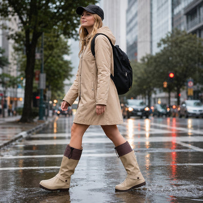 🔥🌧️ High-Top Waterproof Shoe Covers – Foldable, Non-Slip & Secure 👟