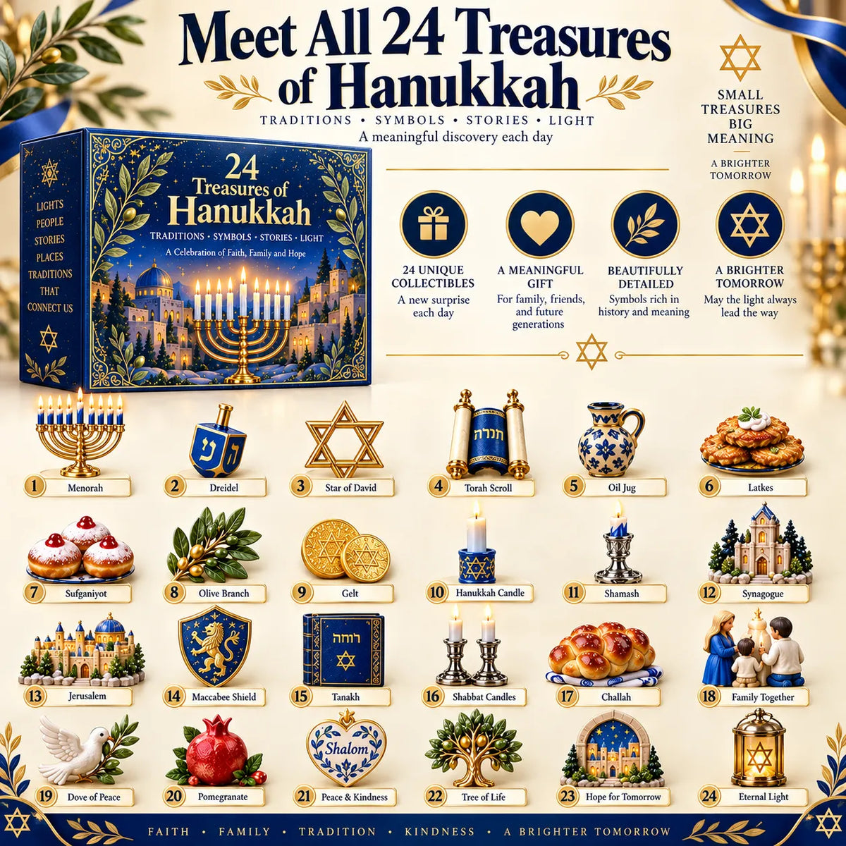 💫 Light, Faith & Memory | 24 Treasures of Hanukkah