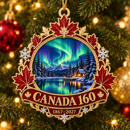 🍁 Canada 160th Anniversary Ornament | 1867–2027 Christmas Keepsake