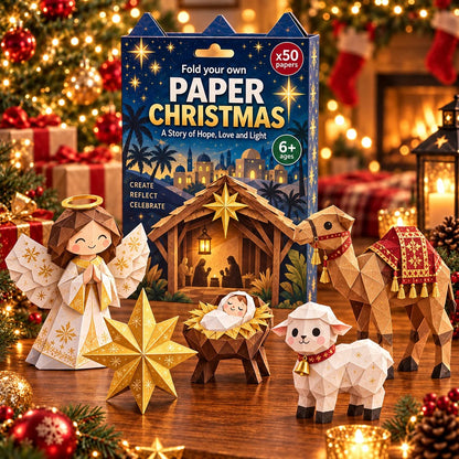 🧘 Relaxing & Beginner Friendly | 3D DIY Paper Christmas Craft 🎄 Step by Step Guide Included