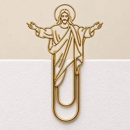 ✝️✨ Faith-Inspired Gold Paper Clips – Meaningful Bible & Journal Markers