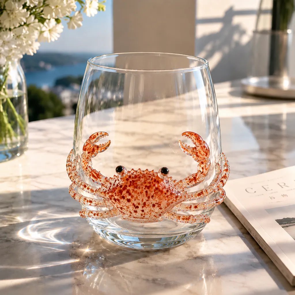 🔥Last Day 49% OFF🌊Handcrafted Blue Ringed Octopus Art Glass Cup