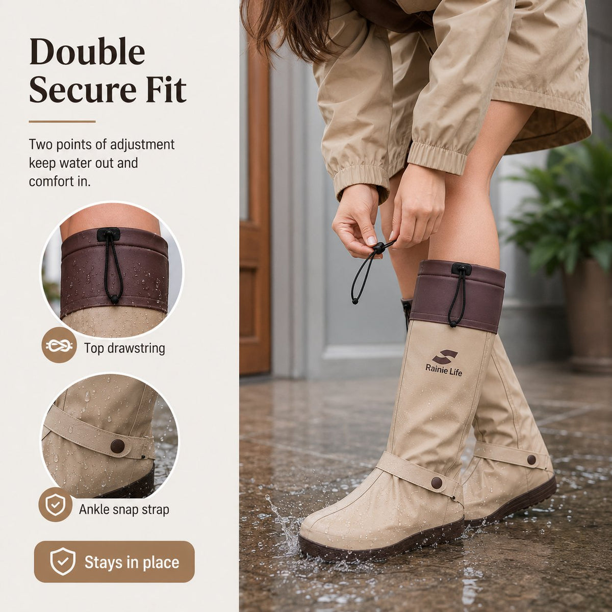 🔥🌧️ High-Top Waterproof Shoe Covers – Foldable, Non-Slip & Secure 👟