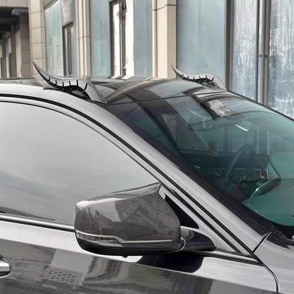 Car Roof Dragon Horn Modification, Universal Auto Roof Decoration, High-Strength All-Weather Waterproof 3D Bull Horns Stickers, for SUV, Sedan, Hatchback - Find Your Car In Parking Lot