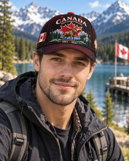 🍁 Canada 160th Anniversary Cap 1867–2027 – Proudly Embroidered in 100% Cotton 🇨🇦🧢